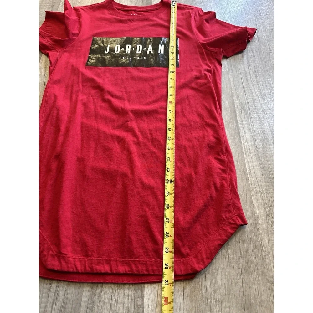 Rare Air Jordan T-Shirt Mens Small Red Cotton Box Logo Crew Neck‎ CJ9624-687